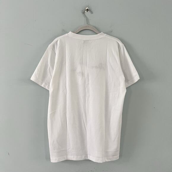NWT Fiorucci Embroidered Squiggle Logo Relaxed White Tee Shirt - Picture 5 of 7